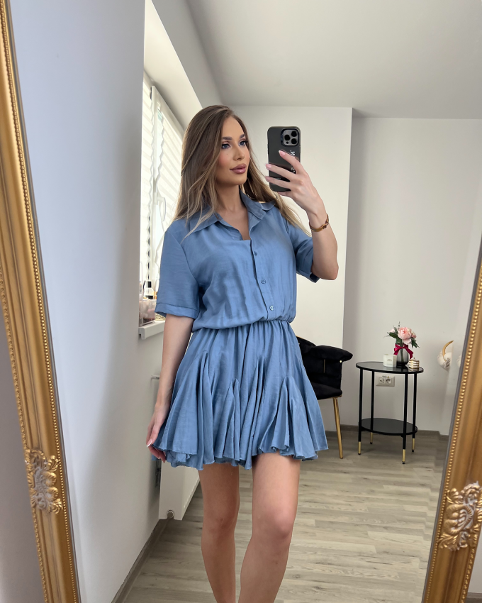 Rochie casual cu volane