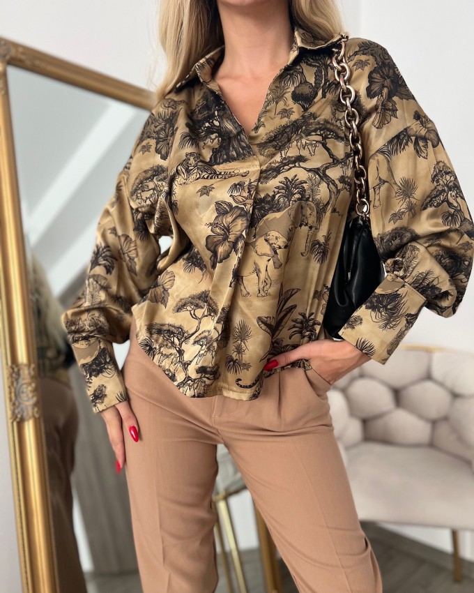 Camasa de satin Safari